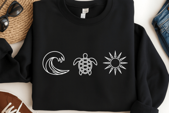 Download Wave Turtle Sun PNG, Summer Shirt - Summer shirt Collection