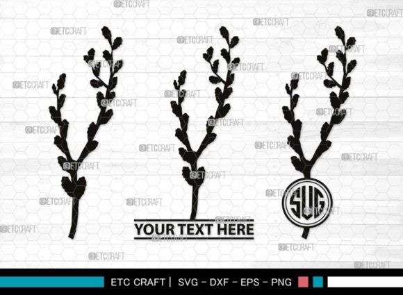 Download Pussy Willow Monogram, Spring Nature Svg - Spring Collection
